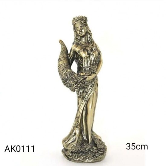 AK0111 Gözü Kapalı Borazan Tutan Kadın Heykel Silikon Kalıbı