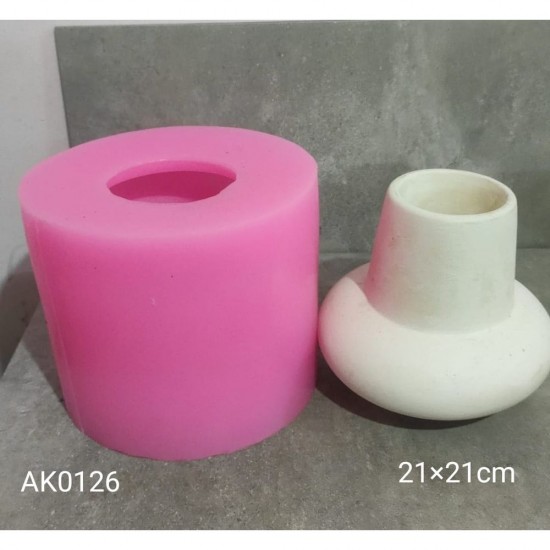 AK0126 Tombul Vazo Silikon Kalıbı