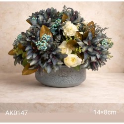 AK0147 Saksı Çiçek Sepeti Modeli Silikon Kalıbı