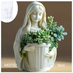 AK0152 Meryem Sukulent Saksı Silikon Kalıbı