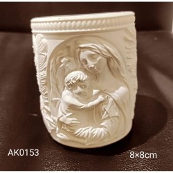 AK0153 Anne Şefkati Mumluk Saksı Silikon Kalıbı