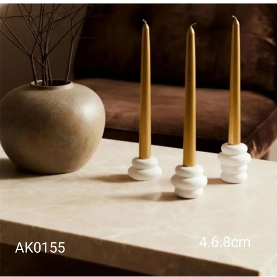AK0155 3 Halkalı Saksı Silikon Kalıbı