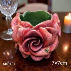 AK0181 Güllü Çiçekli Vazo Silikon Kalıbı