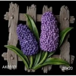 AK0183 Çit Üzerinde Sümbül Silikon Kalıbı