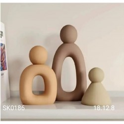 AK0186 3Lü Soyut Biblo Silikon Kalıbı