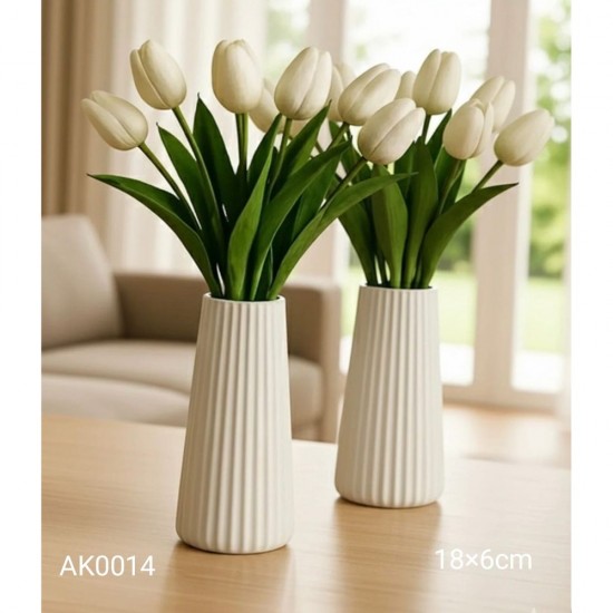 AK0014 Çizgili Vazo Silikon Kalıp