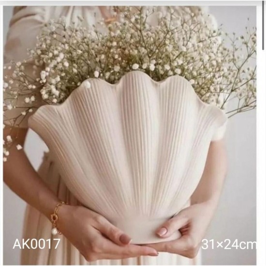 AK0017 Midye Vazo 31cm Silikon Kalıp