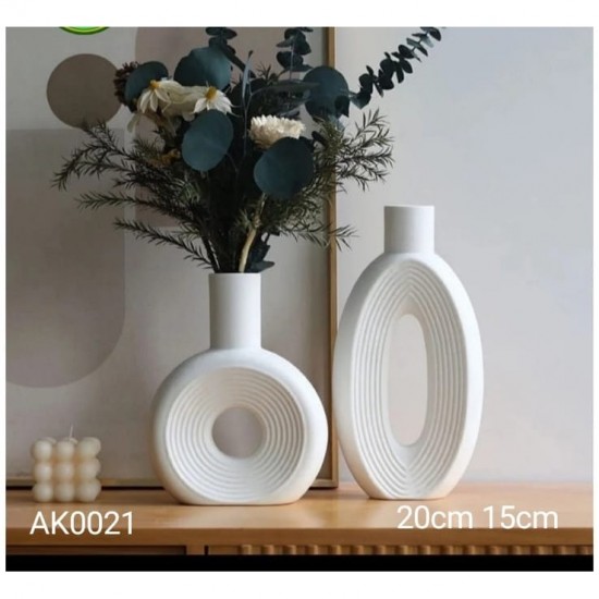 AK0021 Çizgili Vazo İkili Takım Silikon Kalıp