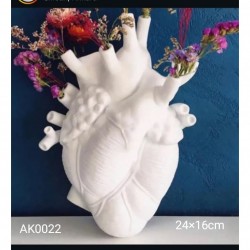 AK0022 Kalp Vazo Biyolojik Tasarım Silikon Kalıp