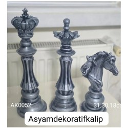 AK0052 Santraç Seti 3'lü Sah Vezir At Silikon Kalıp