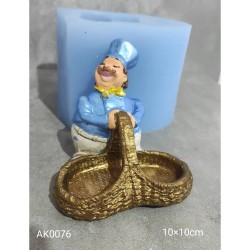 AK0076 Aşçı Sepet Tutan Sunumluk Silikon Kalıp