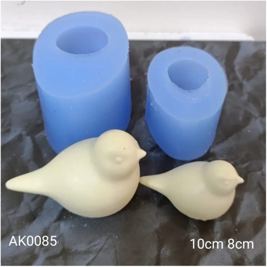 AK0085 Kuş Biblo 2'li Set Silikon Kalıp