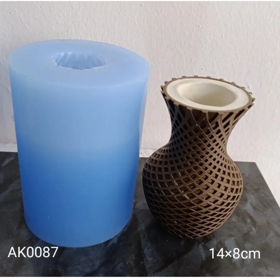 AK0087 Baklava Desenli Lattice Vazo Silikon Kalıp