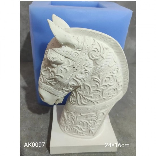 AK0097 Desenli Kaideli At Biblo Silikon Kalıp